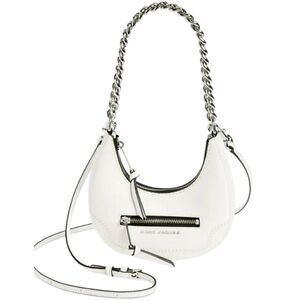 Marc Jacobs White Leather Mini Crescent Bag NEW
